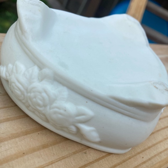 Vintage Lrg Cherub Ceramic Angel Trinket - Picture 4 of 4